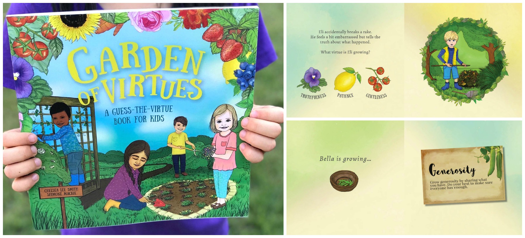 Garden of Virtues is a fun book for kids to learn about ten different virtues and what they look like in everyday life